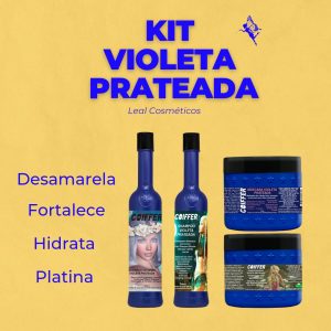 Kit Cliente Violeta Prateada Coiffer 4 Unidades